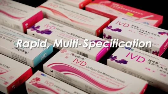 Singclean Ivd Wholesale Medical Supply Antigen Diagnostic rapide Ovulation Std Urine Drug VIH Kit de bandelettes de test de grossesse (méthode de l'or colloïdal)