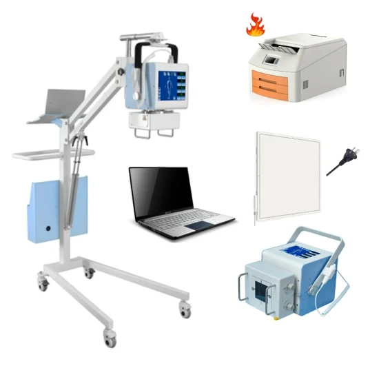 Équipement de diagnostic médical bon marché 5kw/8kw HF Mobile Digital X